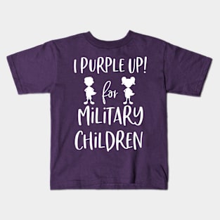 I Purple Up For Military Children Kids T-Shirt